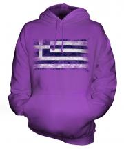 Greece Distressed Flag Unisex Adult Hoodie