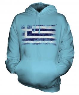 Greece Distressed Flag Unisex Adult Hoodie