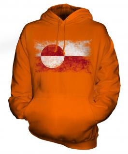 Greenland Distressed Flag Unisex Adult Hoodie
