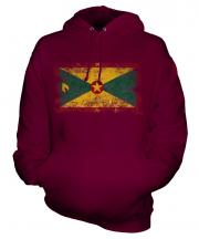 Grenada Distressed Flag Unisex Adult Hoodie