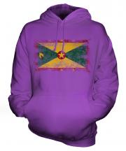 Grenada Distressed Flag Unisex Adult Hoodie