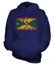 Grenada Distressed Flag Unisex Adult Hoodie