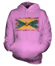 Grenada Distressed Flag Unisex Adult Hoodie