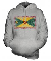 Grenada Distressed Flag Unisex Adult Hoodie