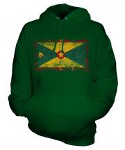 Grenada Distressed Flag Unisex Adult Hoodie