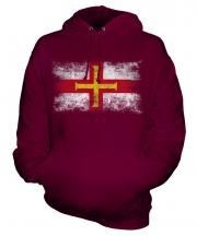 Guernsey Distressed Flag Unisex Adult Hoodie
