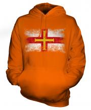 Guernsey Distressed Flag Unisex Adult Hoodie