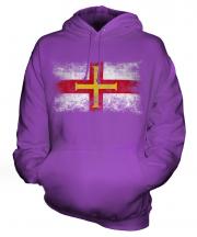 Guernsey Distressed Flag Unisex Adult Hoodie