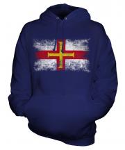 Guernsey Distressed Flag Unisex Adult Hoodie