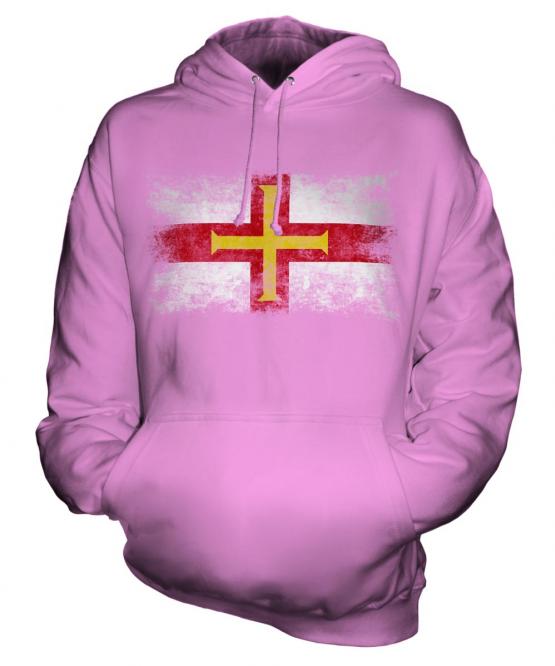 Guernsey Distressed Flag Unisex Adult Hoodie