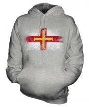 Guernsey Distressed Flag Unisex Adult Hoodie