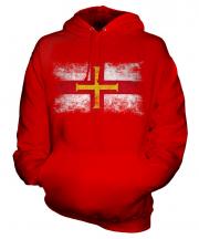 Guernsey Distressed Flag Unisex Adult Hoodie