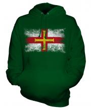 Guernsey Distressed Flag Unisex Adult Hoodie