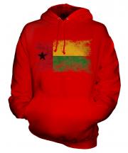 Guinea Bissau Distressed Flag Unisex Adult Hoodie