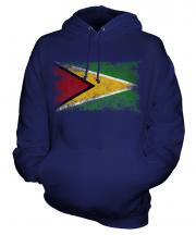 Guyana Distressed Flag Unisex Adult Hoodie