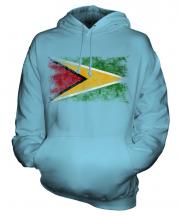 Guyana Distressed Flag Unisex Adult Hoodie