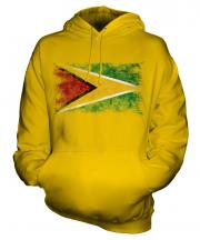 Guyana Distressed Flag Unisex Adult Hoodie