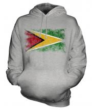Guyana Distressed Flag Unisex Adult Hoodie