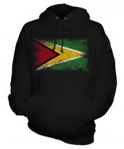Guyana Distressed Flag Unisex Adult Hoodie