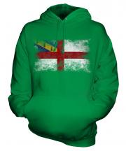 Herm Distressed Flag Unisex Adult Hoodie