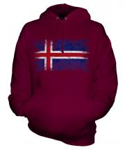 Iceland Distressed Flag Unisex Adult Hoodie