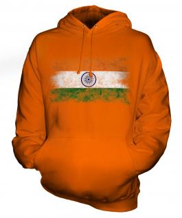 India Distressed Flag Unisex Adult Hoodie