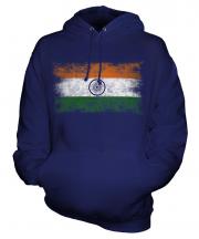 India Distressed Flag Unisex Adult Hoodie