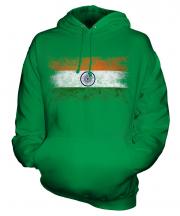 India Distressed Flag Unisex Adult Hoodie