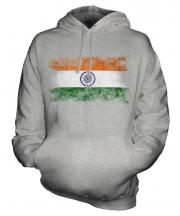 India Distressed Flag Unisex Adult Hoodie