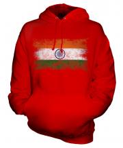India Distressed Flag Unisex Adult Hoodie