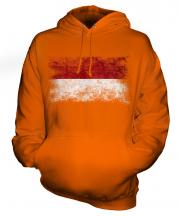 Indonesia Distressed Flag Unisex Adult Hoodie