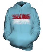 Indonesia Distressed Flag Unisex Adult Hoodie