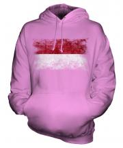 Indonesia Distressed Flag Unisex Adult Hoodie