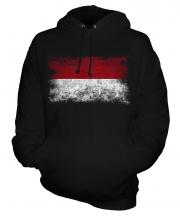 Indonesia Distressed Flag Unisex Adult Hoodie