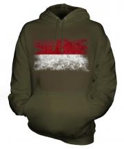 Indonesia Distressed Flag Unisex Adult Hoodie