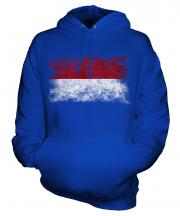 Indonesia Distressed Flag Unisex Adult Hoodie
