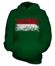 Indonesia Distressed Flag Unisex Adult Hoodie