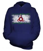 Ingushetia Distressed Flag Unisex Adult Hoodie