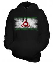 Ingushetia Distressed Flag Unisex Adult Hoodie