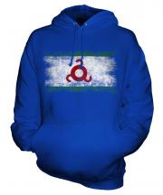 Ingushetia Distressed Flag Unisex Adult Hoodie