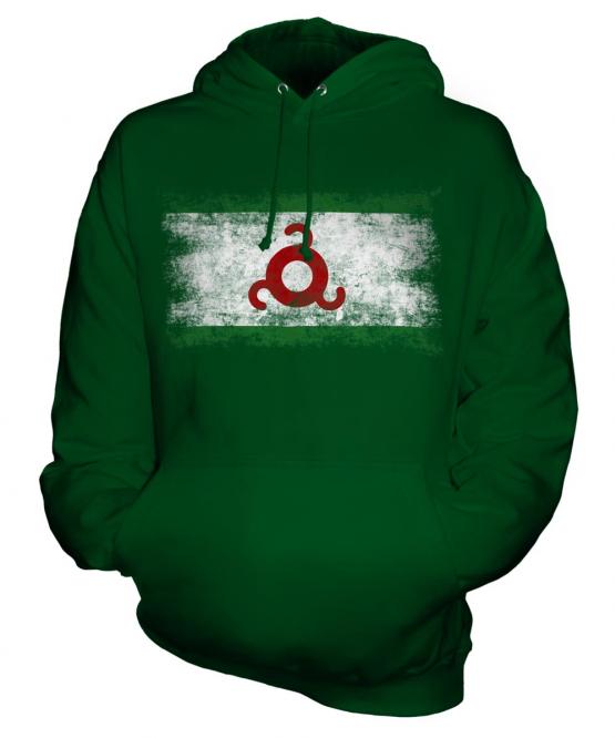 Ingushetia Distressed Flag Unisex Adult Hoodie