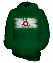 Ingushetia Distressed Flag Unisex Adult Hoodie