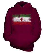 Iran Distressed Flag Unisex Adult Hoodie