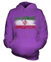 Iran Distressed Flag Unisex Adult Hoodie