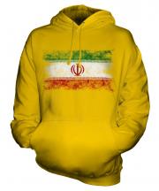 Iran Distressed Flag Unisex Adult Hoodie