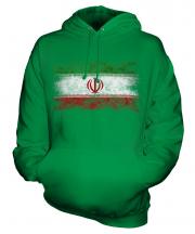 Iran Distressed Flag Unisex Adult Hoodie
