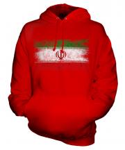 Iran Distressed Flag Unisex Adult Hoodie