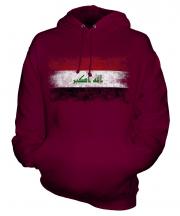 Iraq Distressed Flag Unisex Adult Hoodie