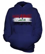 Iraq Distressed Flag Unisex Adult Hoodie