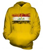Iraq Distressed Flag Unisex Adult Hoodie